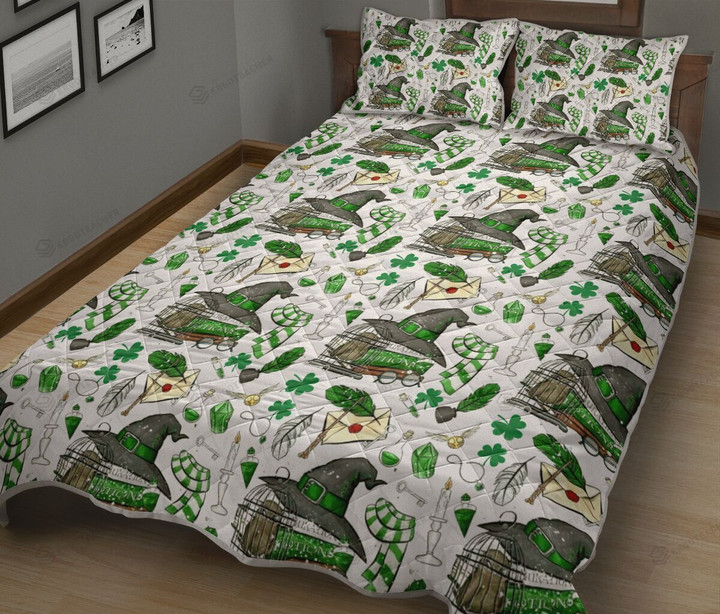 Shamrock Hg Witch Patterns Quilt Bed Sheets Spread Quilt Bedding Sets