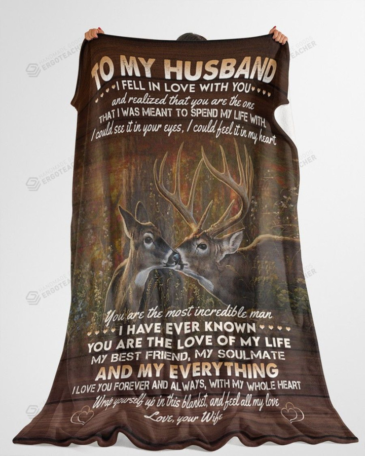 Personalized To My Husband From Wife Fleece Sherpa Blanket Great Customized Blanket Gifts For Birthday Christmas Thanksgiving