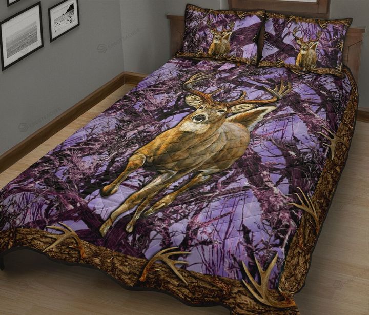 Deer Running Quickly Quilt Bed Sheets Spread Duvet Cover Bedding Sets
