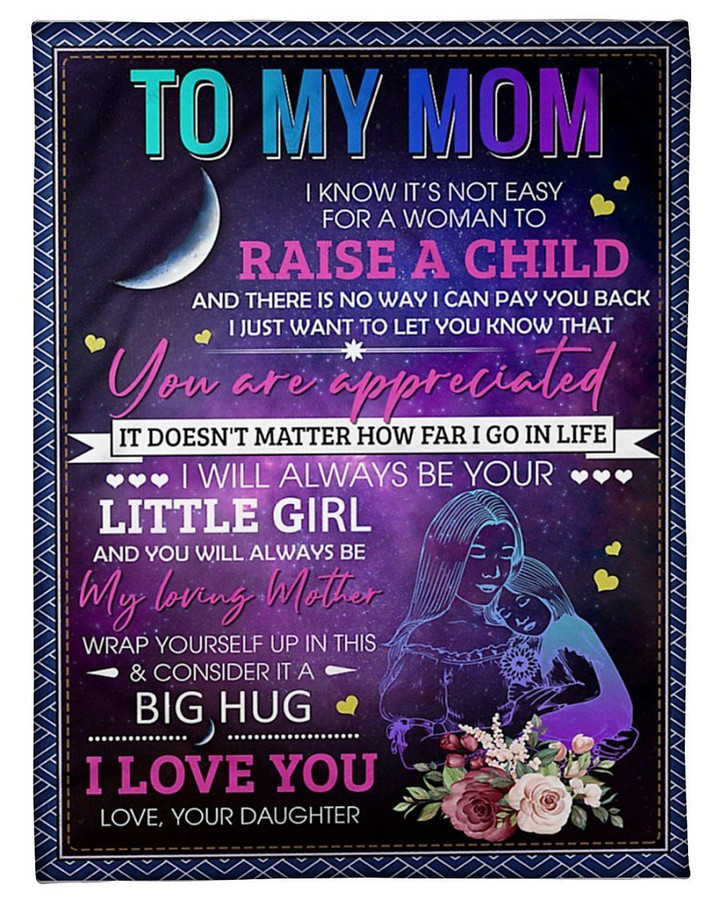 Personalized To My Mom From Daughter Fleece Blanket My Loving Mother Great Customized Blanket Gifts For Birthday Christmas Thanksgiving Anniversary