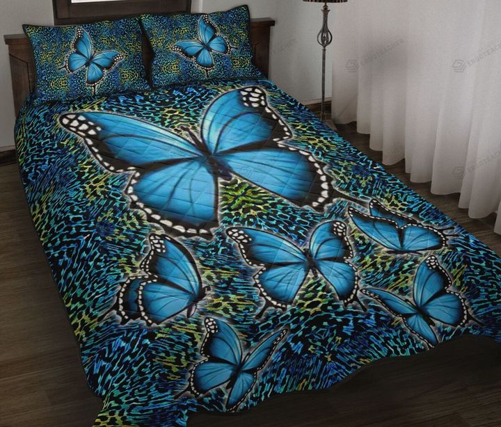 Butterfly Quilt Bed Sheets Spread Duvet Cover Bedding Sets