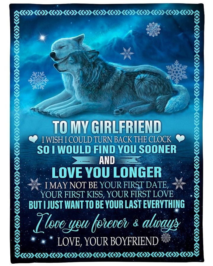 Personalized To My Girlfriend Love You Longer, I Love You Forever & Always Sherpa Fleece Blanket