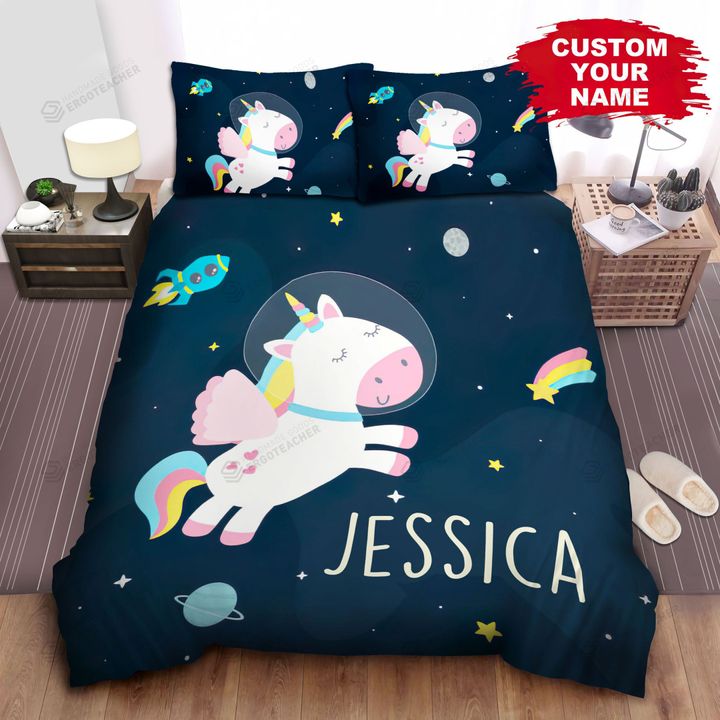 Space Unicorn Bed Sheets Spread  Duvet Cover Bedding Sets