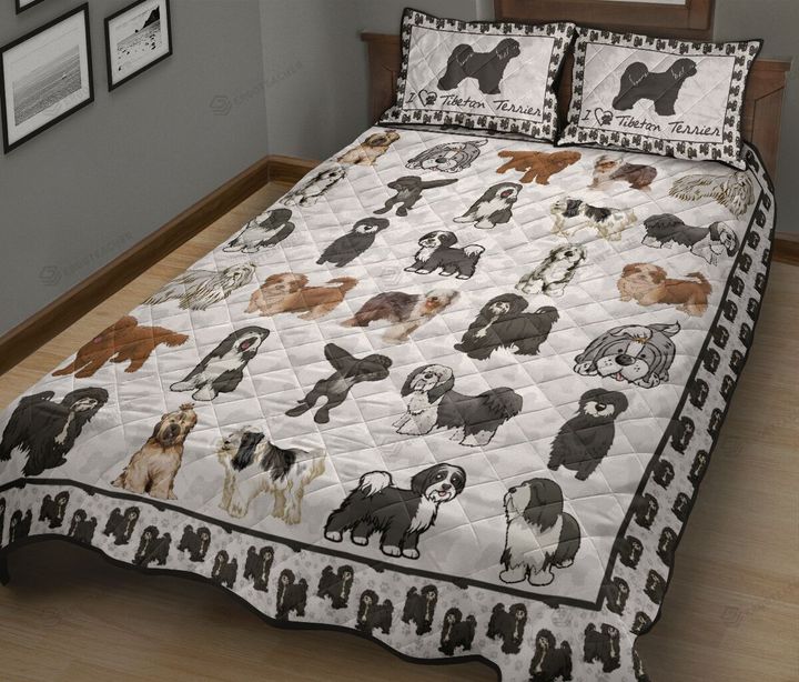 I Love Tibetan Terrier Quilt Bed Sets
