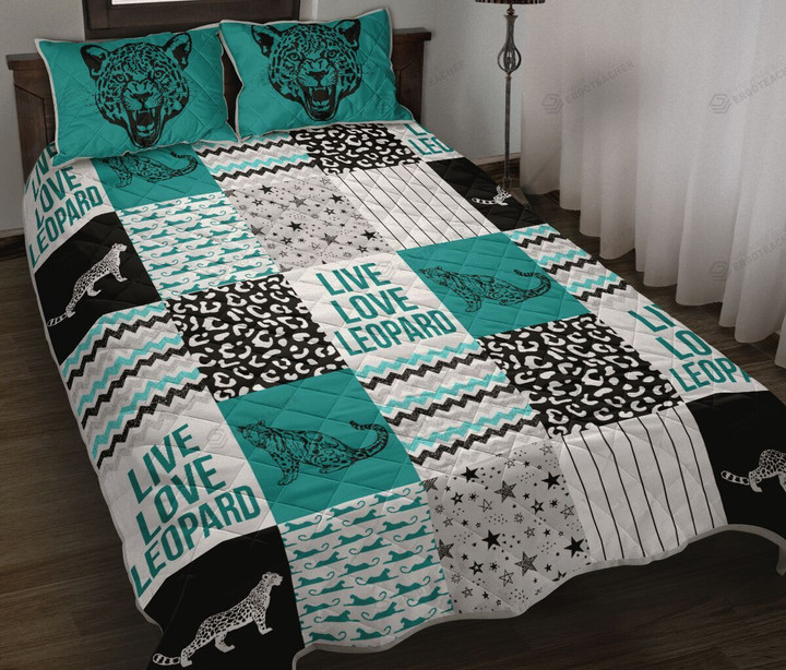 Leopard Pattern Quilt Bed Set