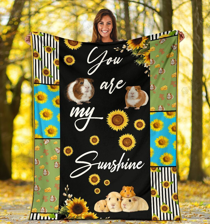 Guinea Pig You Are My Sunshine Fleece Blanket Great Customized Blanket Gifts For Birthday Christmas Thanksgiving