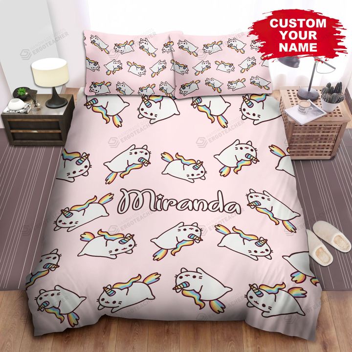Kitty Unicorn Bed Sheets Spread  Duvet Cover Bedding Sets
