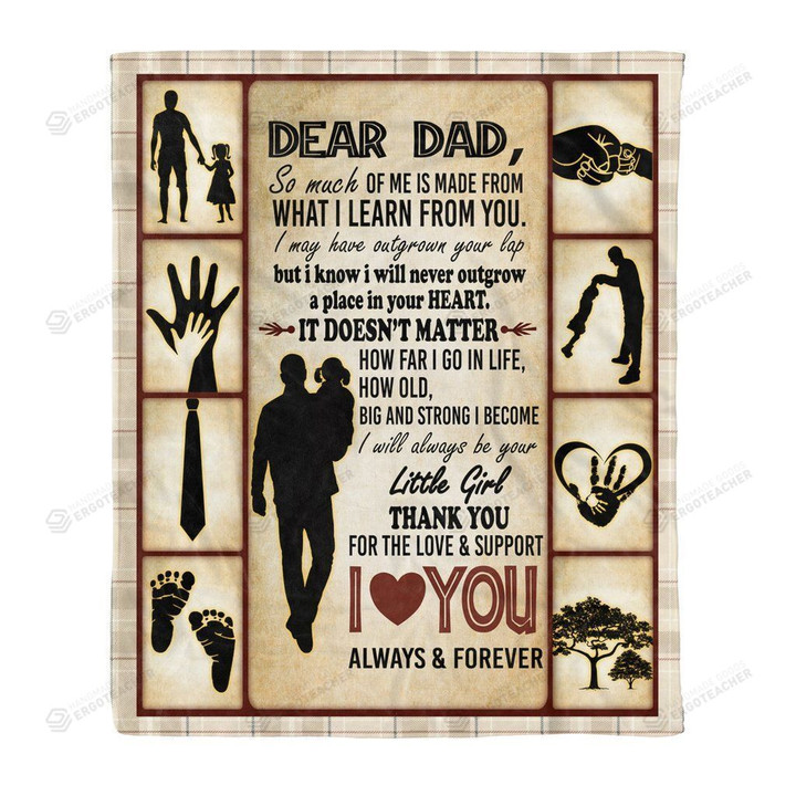 Personalized Family Dear Dad I Love You Always And Forever  Fleece Blanket Great Customized Blanket Gifts For Birthday Christmas Thanksgiving Anniversary Father's Day