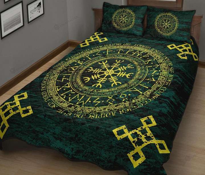 Viking Vegvisir Quilt Bed Set