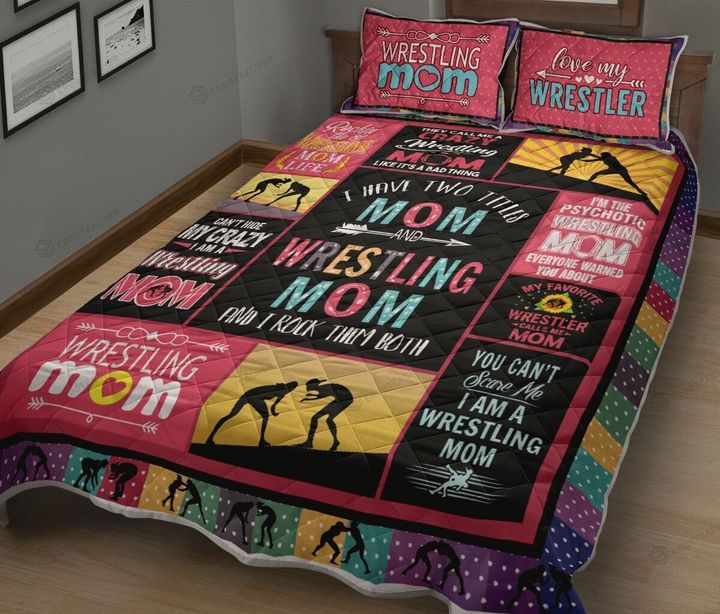 Wrestling Mom Quilt Bed Set