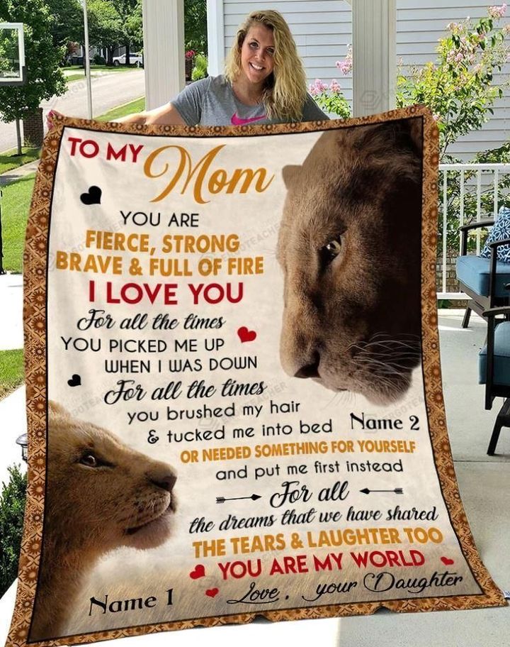 Personalized To My Mom I Love You Fleece Sherpa Blanket Great Customized Blanket Gift For Birthday Christmas Thanksgiving Anniversary