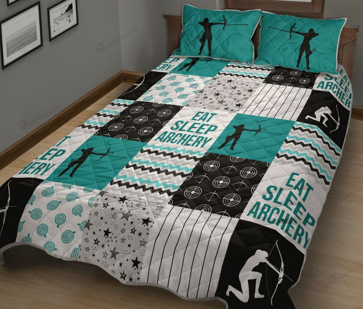 Eat Sleep Archery Quilt Bed Set