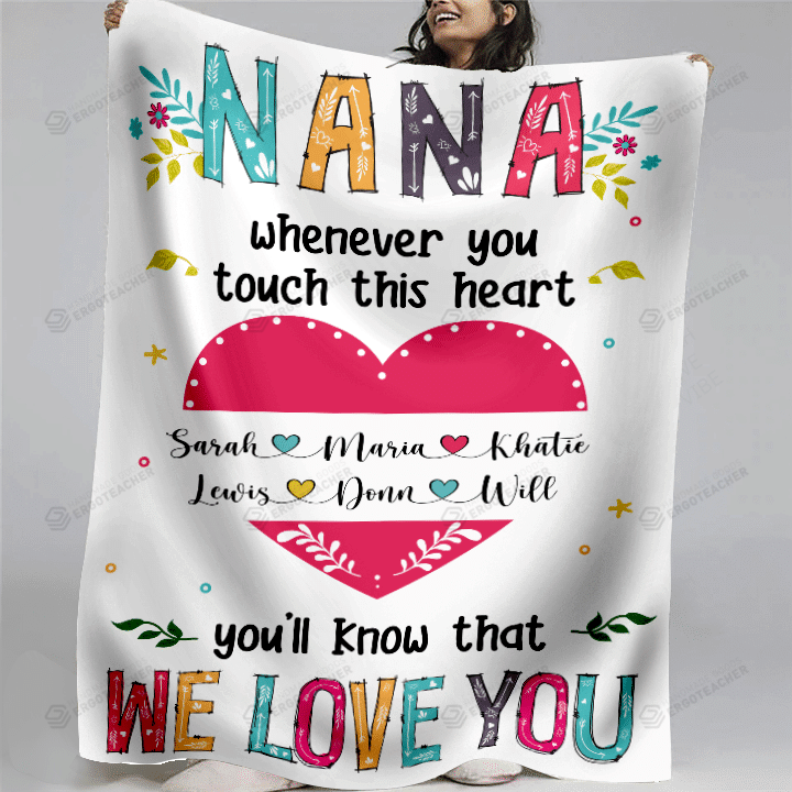Personalized Nana We Love You Gift For Grandma Fleece Sherpa Blanket Great Customized Blanket Gift For Birthday Christmas Thanksgiving Anniversary
