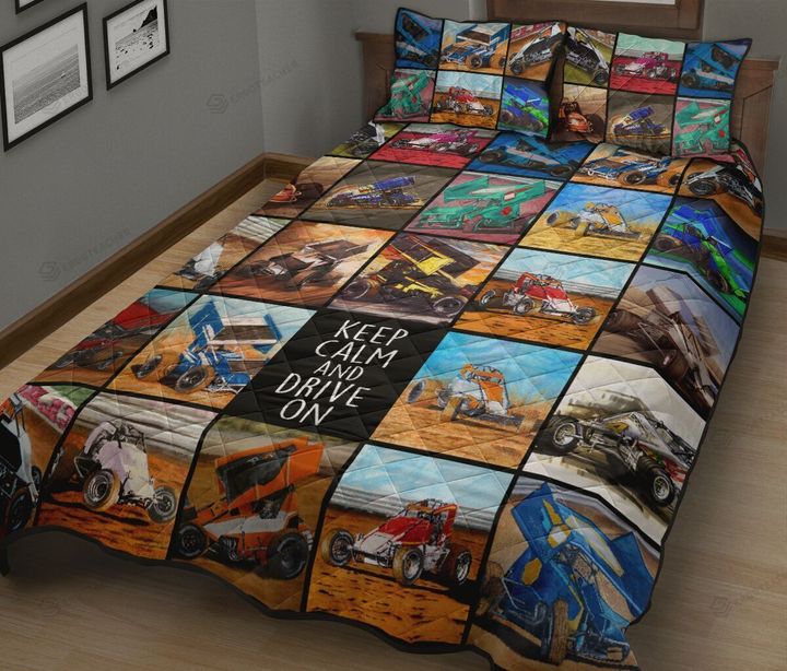 Car Collection Keep Calm An Drive On Quilt Bed Set