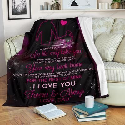 Personalized Family To My Daughter I Love You Forever and Always Until The Last Breath Fleece Blanket Great Customized Blanket Gifts For Birthday Christmas Thanksgiving