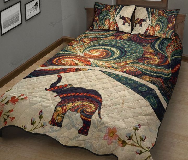 Elephant Brow Fractal Quilt Bed Sheets Spread  Duvet Cover Bedding Sets
