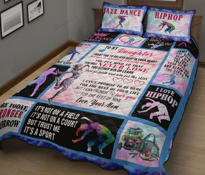 Personalized To My Granddaughter Jazz Dance Queen Quilt Bed Set
