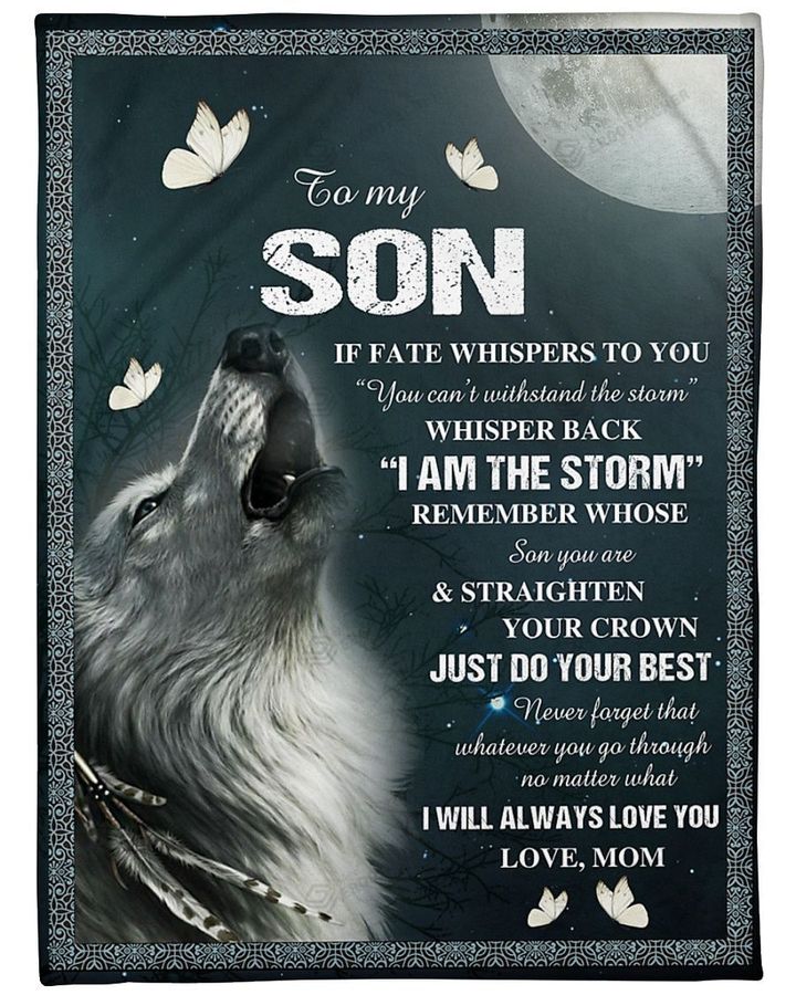 Personalized To My Son From Mom Never Forget That Whatever You Go Through No Matter What I Will Always Love You Fleece Sherpa Blanket Great Customized Blanket Gifts for Birthday Christmas Thanksgiving