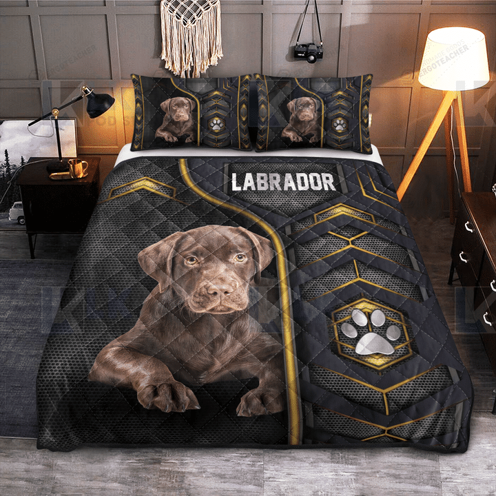 Labrador Carbon Love Quilt Bedding Set