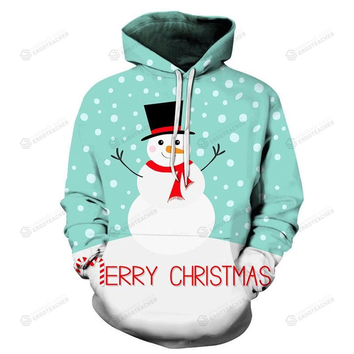 Happy Snowman Christmas 3D All Over Print Hoodie, Or Zip-up Hoodie