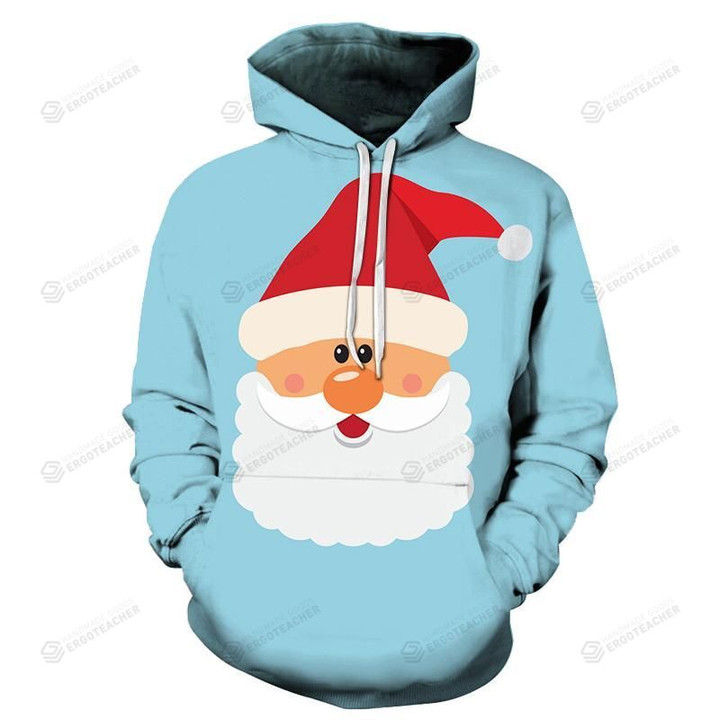 Cute Santa Christmas 3D All Over Print Hoodie, Or Zip-up Hoodie