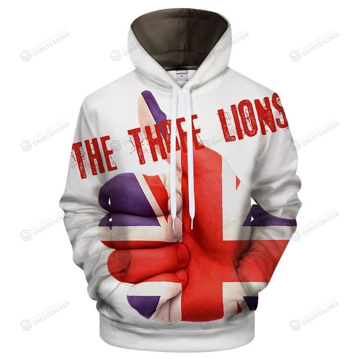 Flag of England The Three Lions 3D All Over Print Hoodie, Or Zip-up Hoodie