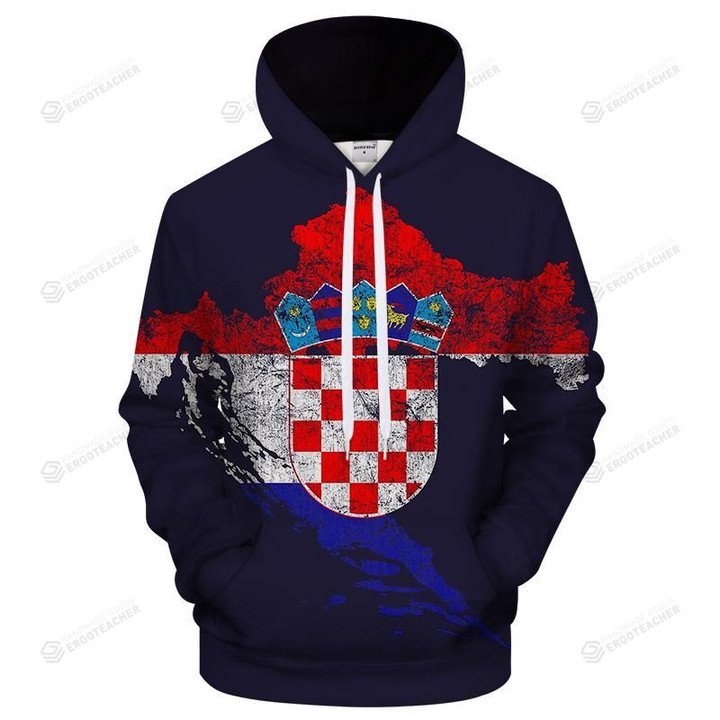 Croatia Flag 3D All Over Print Hoodie, Or Zip-up Hoodie