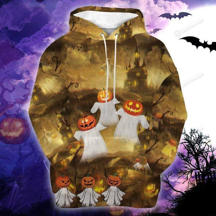 Halloween Trick or Treat Boo Pumpkin 3D All Over Print Hoodie, Or Zip-up Hoodie