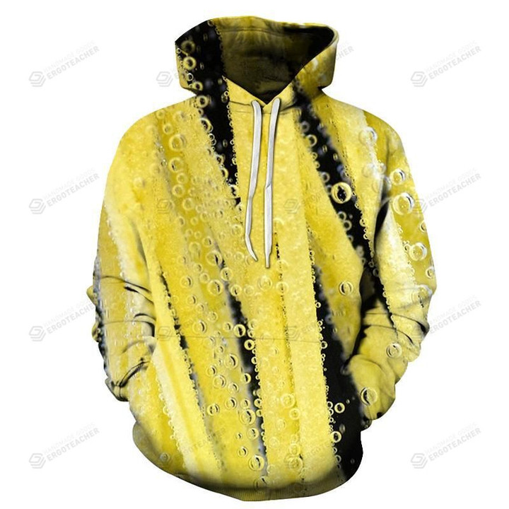 Yellow Soda Bubbles 3D All Over Print Hoodie, Or Zip-up Hoodie