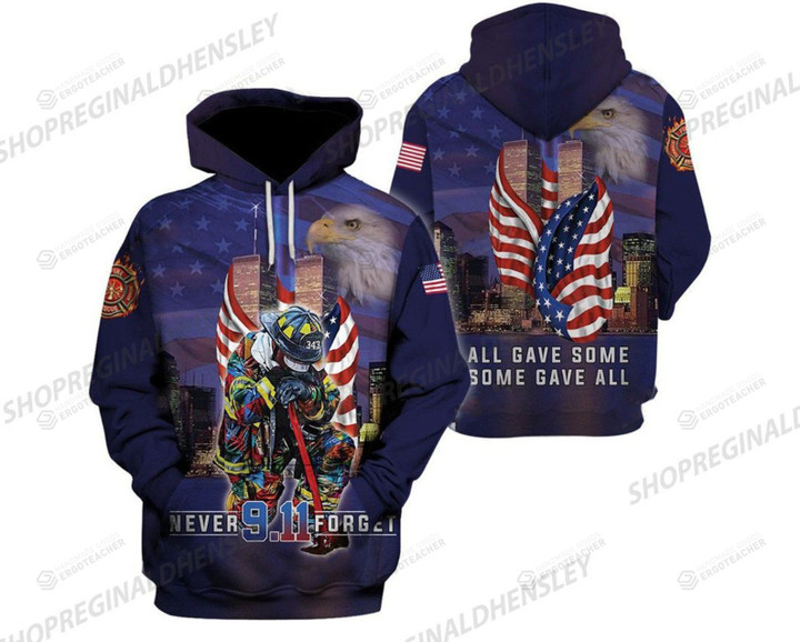 9.11 Never Forget Gift For Firefighter 3d Printed Pull Over Hoodie, Zip Up Hoodie