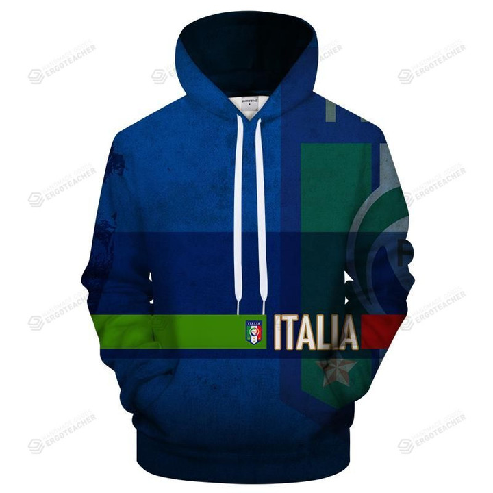 Italy Logo 3D All Over Print Hoodie, Or Zip-up Hoodie