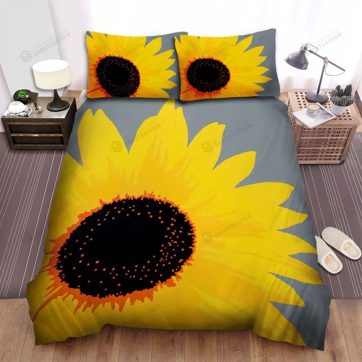 Sunflower Painting Art Close-Up Flower Bed Sheets Spread  Duvet Cover Bedding Sets