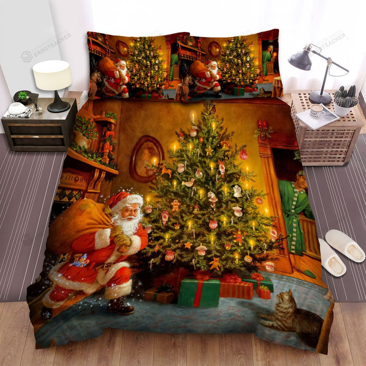 He Saw Santa Claus Bed Sheets Spread Duvet Cover Bedding Sets