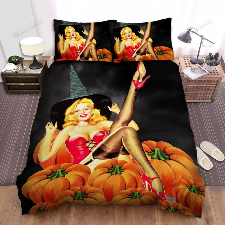Halloween, Witch, In The Red Shoes Bed Sheets Spread Duvet Cover Bedding Sets
