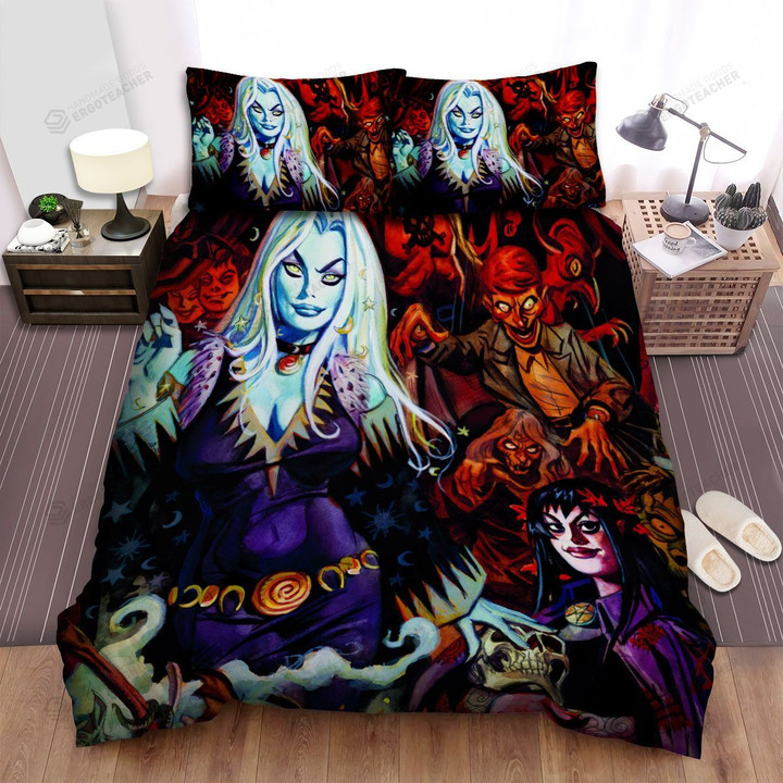 Halloween Vampire Sisters And The Demons Bed Sheets Spread Duvet Cover Bedding Sets