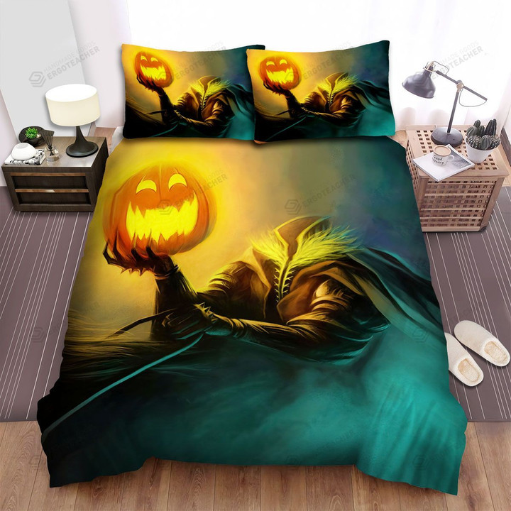 Halloween Jack-O-Lantern Headless Artwork Bed Sheets Spread Duvet Cover Bedding Sets