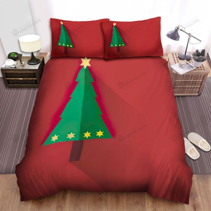 The Simple Christmas Tree With Stars Bed Sheets Spread Duvet Cover Bedding Sets