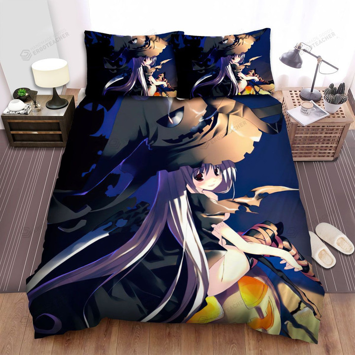 Halloween, Witch, Sitting In A Weapon Room Bed Sheets Spread Duvet Cover Bedding Sets