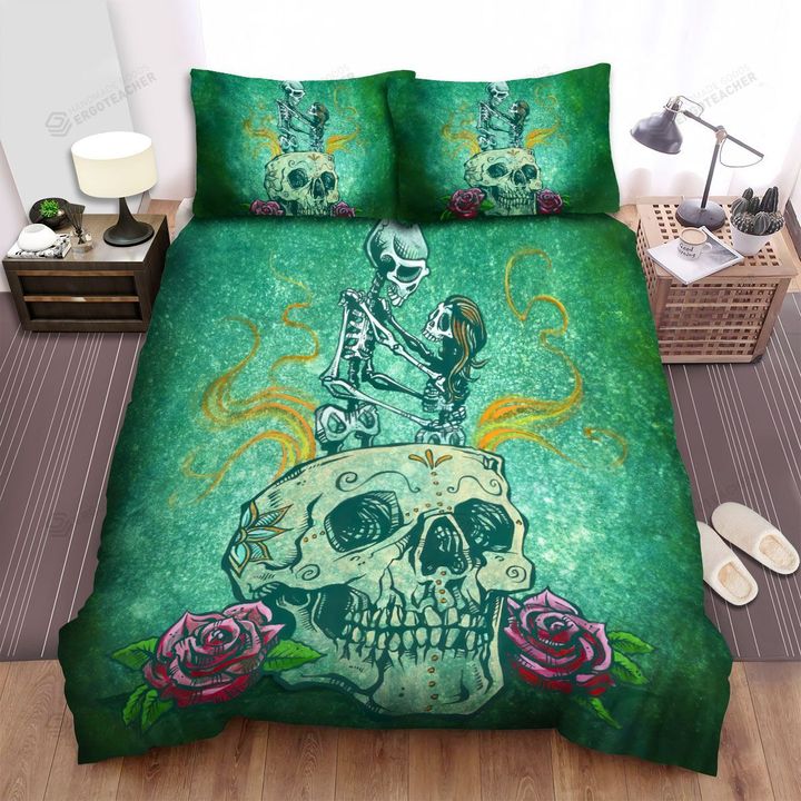 Halloween Skeleton Till Death Tear Us Apart Bed Sheets Spread Duvet Cover Bedding Sets