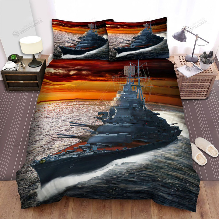 Frigate, The Lonely Ship Art Bed Sheets Spread Duvet Cover Bedding Sets