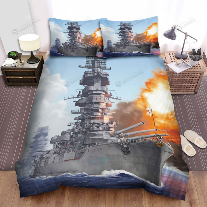 Frigate, Japan Frigate Art Bed Sheets Spread Duvet Cover Bedding Sets