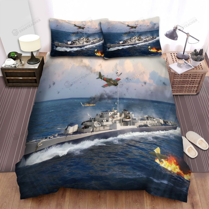 Frigate, Knock Down Air Force Bed Sheets Spread Duvet Cover Bedding Sets