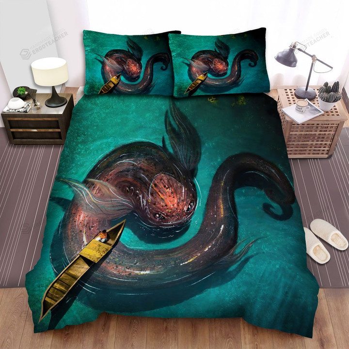 Sea Monster, Cute Friend Bed Sheets Spread Duvet Cover Bedding Sets