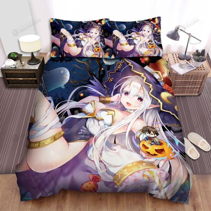 Halloween Small Fighter And Witch Bed Sheets Spread Duvet Cover Bedding Sets