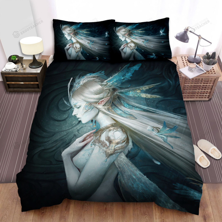 The Fairy Queen & Little Fairies Artwork Bed Sheets Spread Duvet Cover Bedding Sets