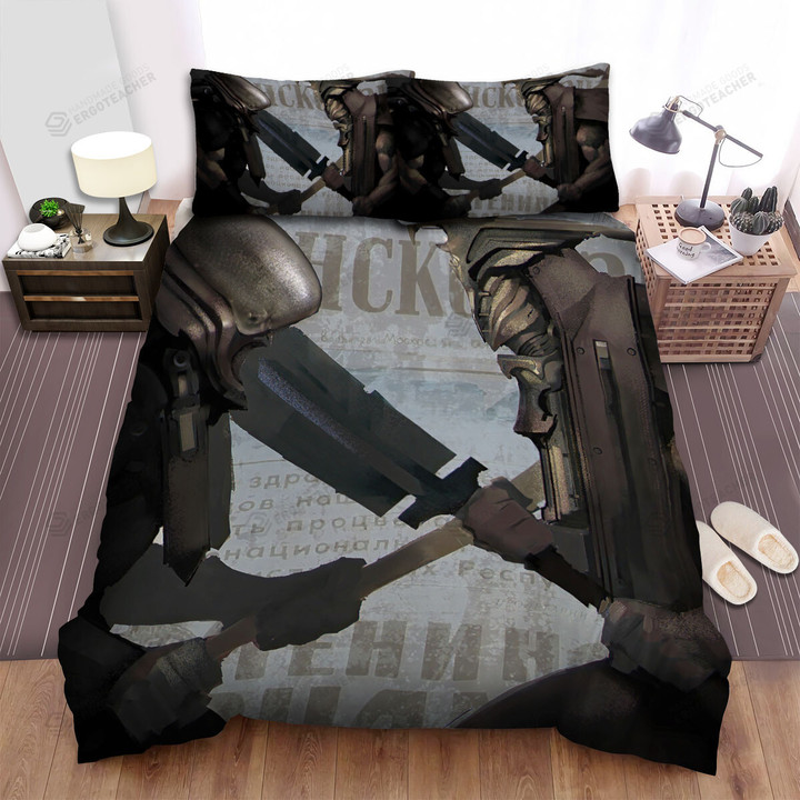 The Knight Duel Artwork Bed Sheets Spread Duvet Cover Bedding Sets