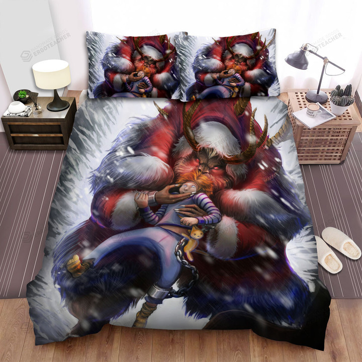 The Christmas Art, Krampus Got Target Bed Sheets Spread Duvet Cover Bedding Sets