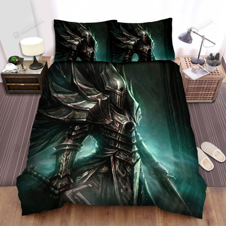 Knight In Bloody Metal Armor Bed Sheets Spread Duvet Cover Bedding Sets