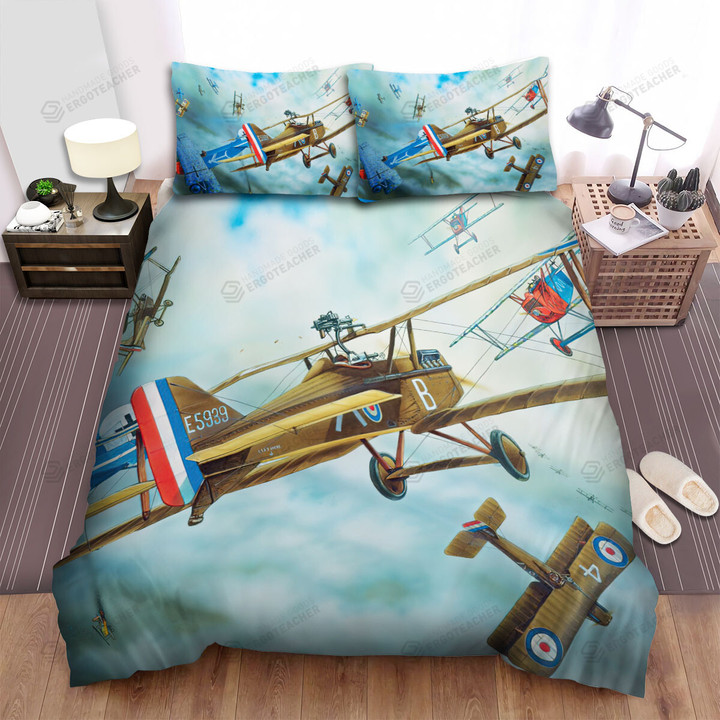 French Plane In Ww1 -  In The Chaos War Bed Sheets Spread Duvet Cover Bedding Sets