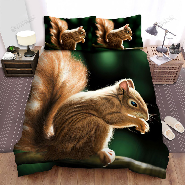 The Wild Animal - Red Squirrel Artwork Bed Sheets Spread Duvet Cover Bedding Sets